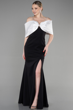 Long Black-White Evening Dress ABU3601