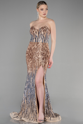 Long Copper Mermaid Prom Dress ABU3613