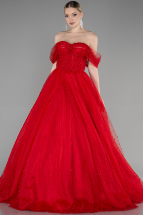 Long Red Haute Couture Dress ABU3599
