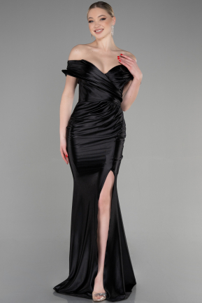 Long Black Mermaid Evening Gown ABU3612