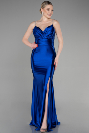 Long Sax Blue Mermaid Evening Gown ABU3575