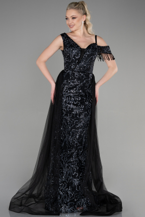 Long Black Mermaid Prom Dress ABU3638