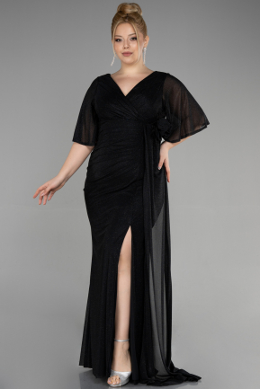 Long Black Plus Size Evening Gown ABU3646