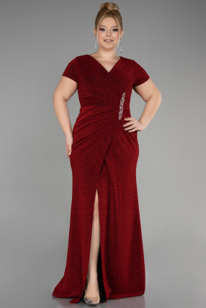 Red Long Plus Size Evening Dress ABU2870