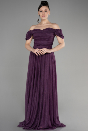Long Purple Prom Gown ABU3660