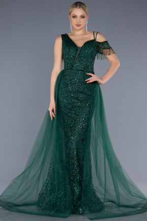 Emerald Green Long Mermaid Prom Dress ABU3638