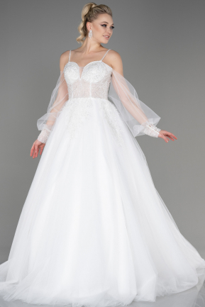 Long White Wedding Dress ABU3704