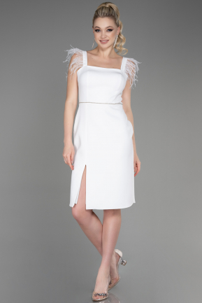 Short White Party Dress ABK1985