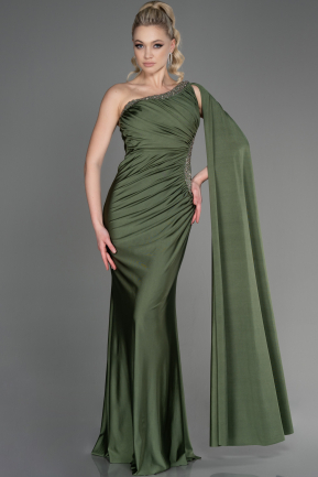 Olive Drab Long Evening Dress ABU2663