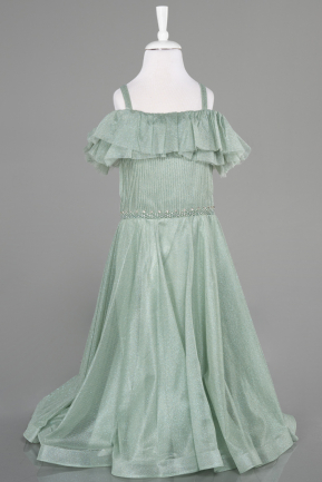 Long Turquoise Girl Dress ABU3728