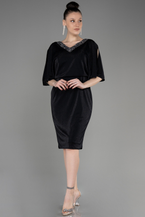 Short Black Plus Size Cocktail Dress ABK1996