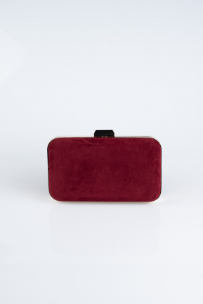 Burgundy Suede Box Bag SH802