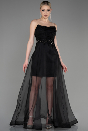 Long Black Cocktail Dress ABU3753