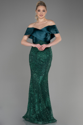 Long Emerald Green Mermaid Evening Gown ABU3770