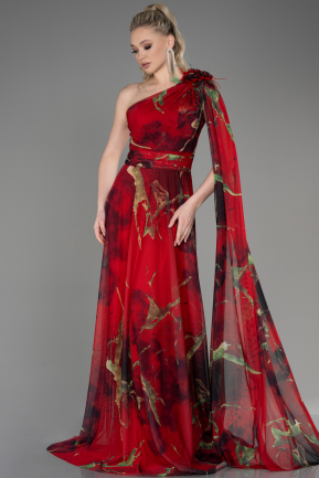Long Red Prom Gown ABU3773