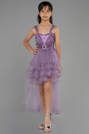 Front Short Back Long Lavender Girl Dress ABO105