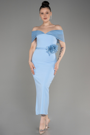 Midi Blue Evening Dress ABK2014