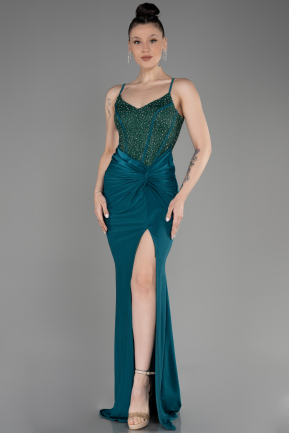Long Emerald Green Mermaid Prom Dress ABU3786
