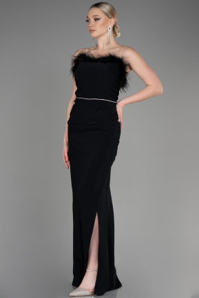 Black Strapless Long Evening Dress ABU3830