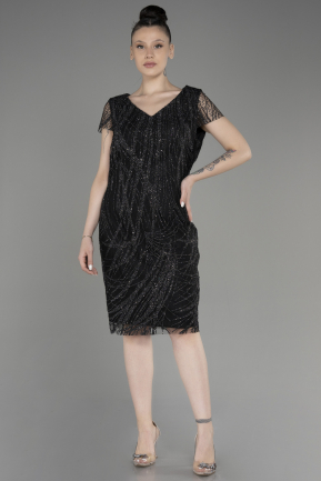 Short Black Plus Size Cocktail Dress ABK2102