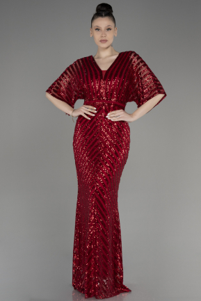 Red Long Plus Size Evening Dress ABU2309