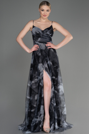 Black Slit Long Prom Dress ABU3828