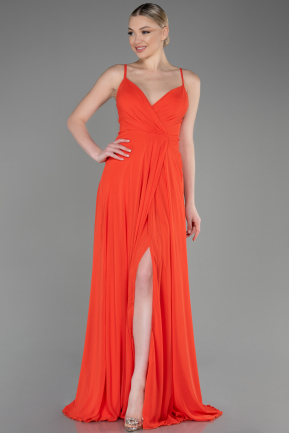 Orange Long Prom Gown ABU1305