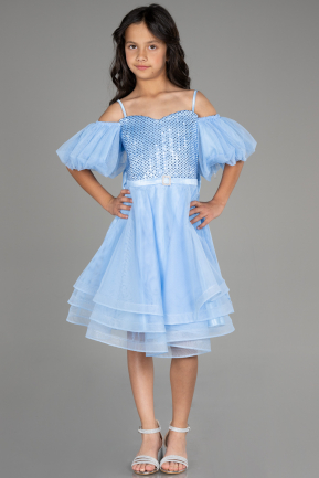 Short Blue Girl Dress ABK1715
