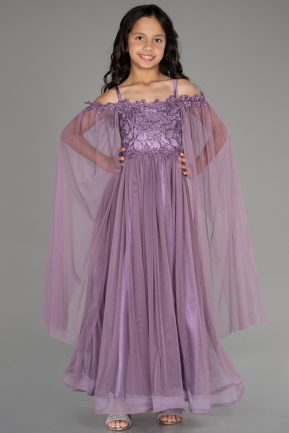 Long Lavender Girl Dress ABU3029