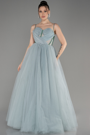 Mint Straps Long Princess Ball Gown ABU3959