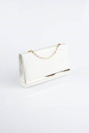White-Gold Silvery Evening Bag SH805