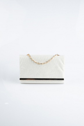 White-Gold Silvery Evening Bag SH805