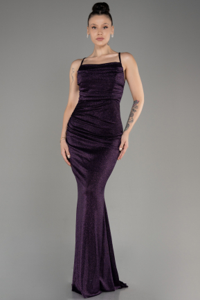 Dark Purple Long Prom Gown ABU3182