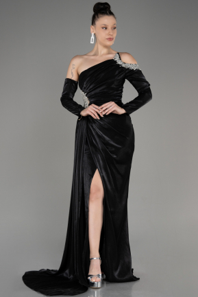 Black One Sleeve Long Formal Evening Dress ABU3976
