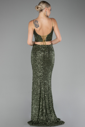 Olive Drab Long Mermaid Prom Dress ABU3711