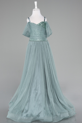 Long Turquoise Girl Dress ABU4077
