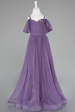 Long Lavender Girl Dress ABU4077