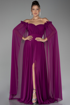 Violet Long Chiffon Plus Size Evening Dress ABU3464