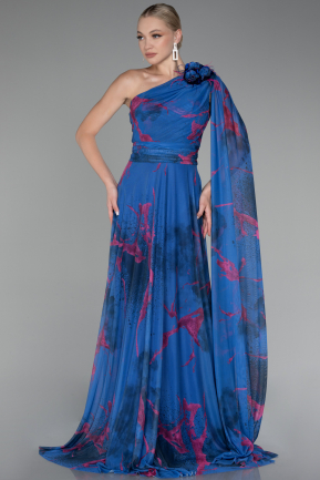 Sax Blue Long Prom Gown ABU3773