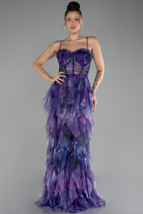 Long Purple Evening Dress ABU4223