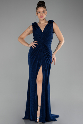 Long Navy Blue Evening Dress ABU4226