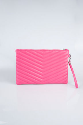 Fuchsia Leather Evening Bag KC413