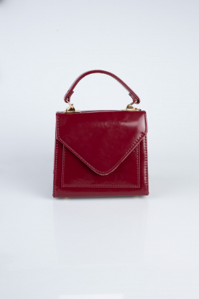 Burgundy Leather Evening Bag KC900