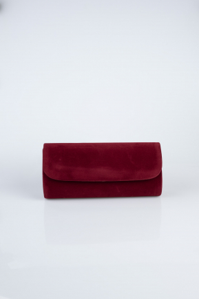 Burgundy Suede Evening Bag KC202