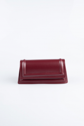 Burgundy Leather Night Bag KC409