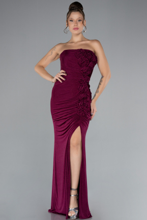 Plum Long Evening Dress ABU4225