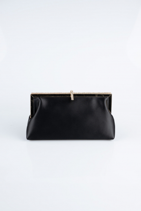 Black Satin Night Bag V752