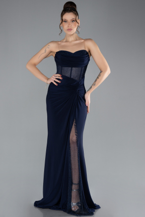 Long Navy Blue Evening Dress ABU4410