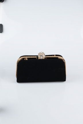 Black Suede Night Bag KC129