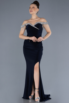 Long Navy Blue Evening Dress ABU4553